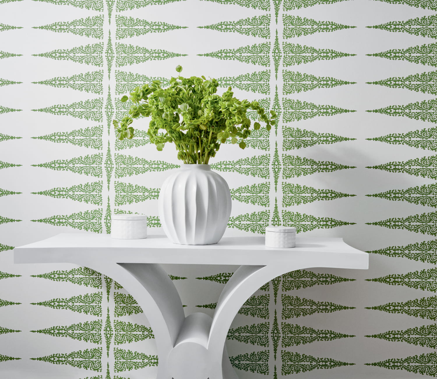 Tapete Ellery Stripe - Kelly on White