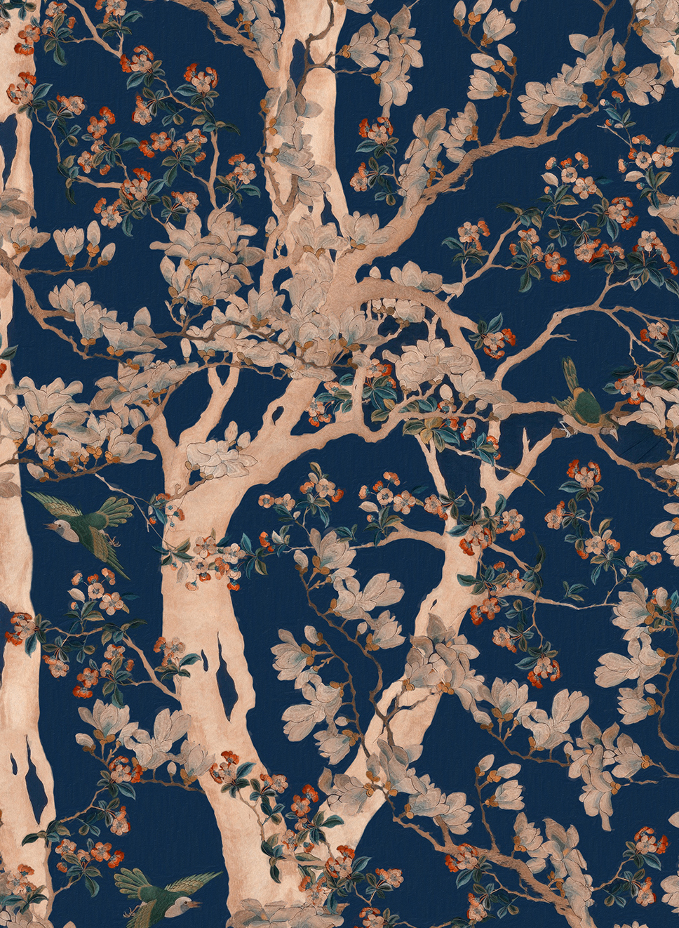 Tapete The Sacred Three - Indigo Blue/ Peach/ Red/ Taupe