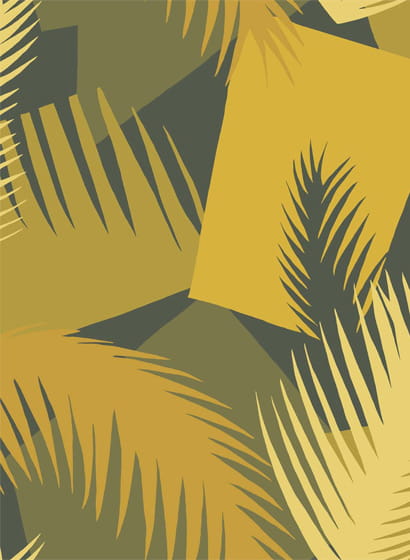 Tapete Deco Palm - Yellow