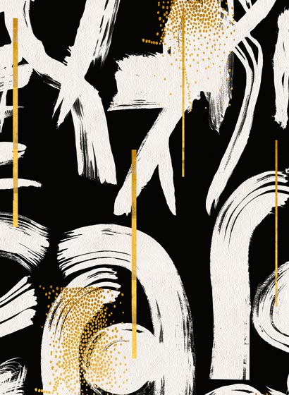 Tapete Gestural Abstraction - Anthracite