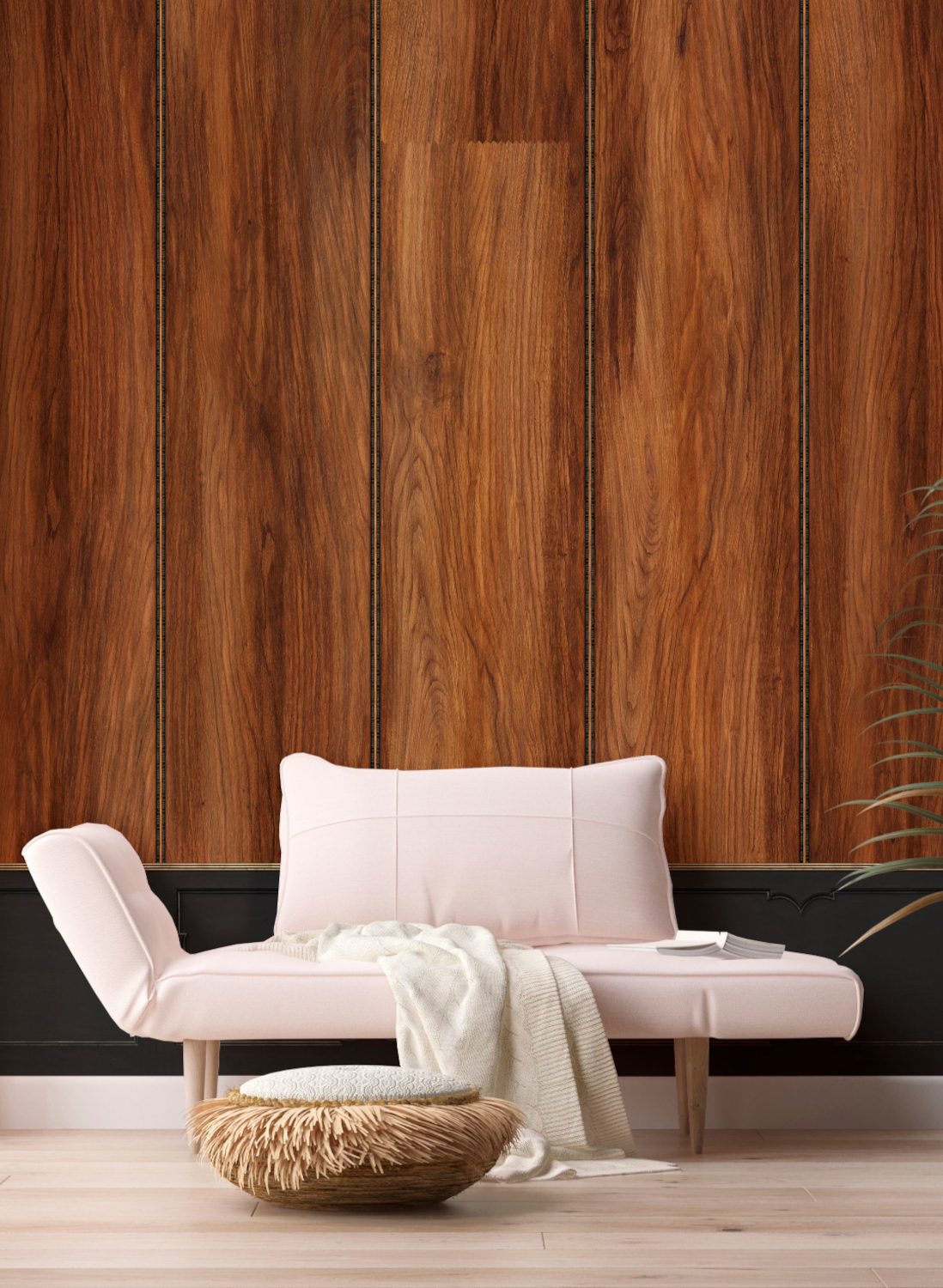 Tapete Wood Panel Mahogany
