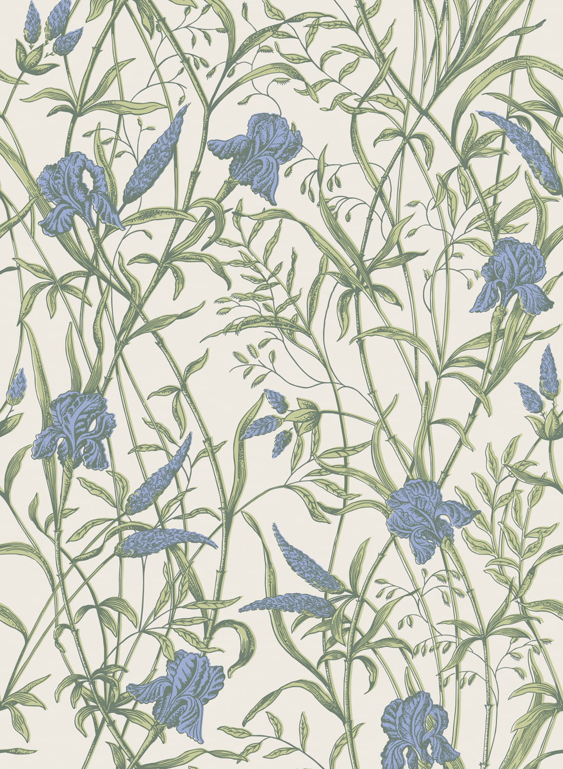 Tapete Iris - Iris Blue on Stone