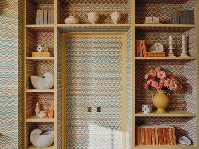 Wallpaper Wavelet - Sierra, Olive & Marigold