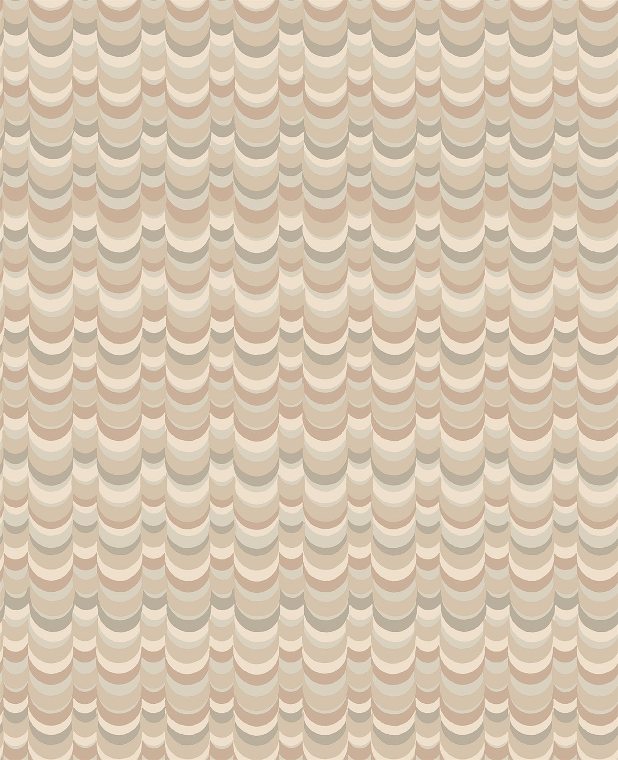 Wallpaper Wavelet - Saxon Stone, Linen & Mink