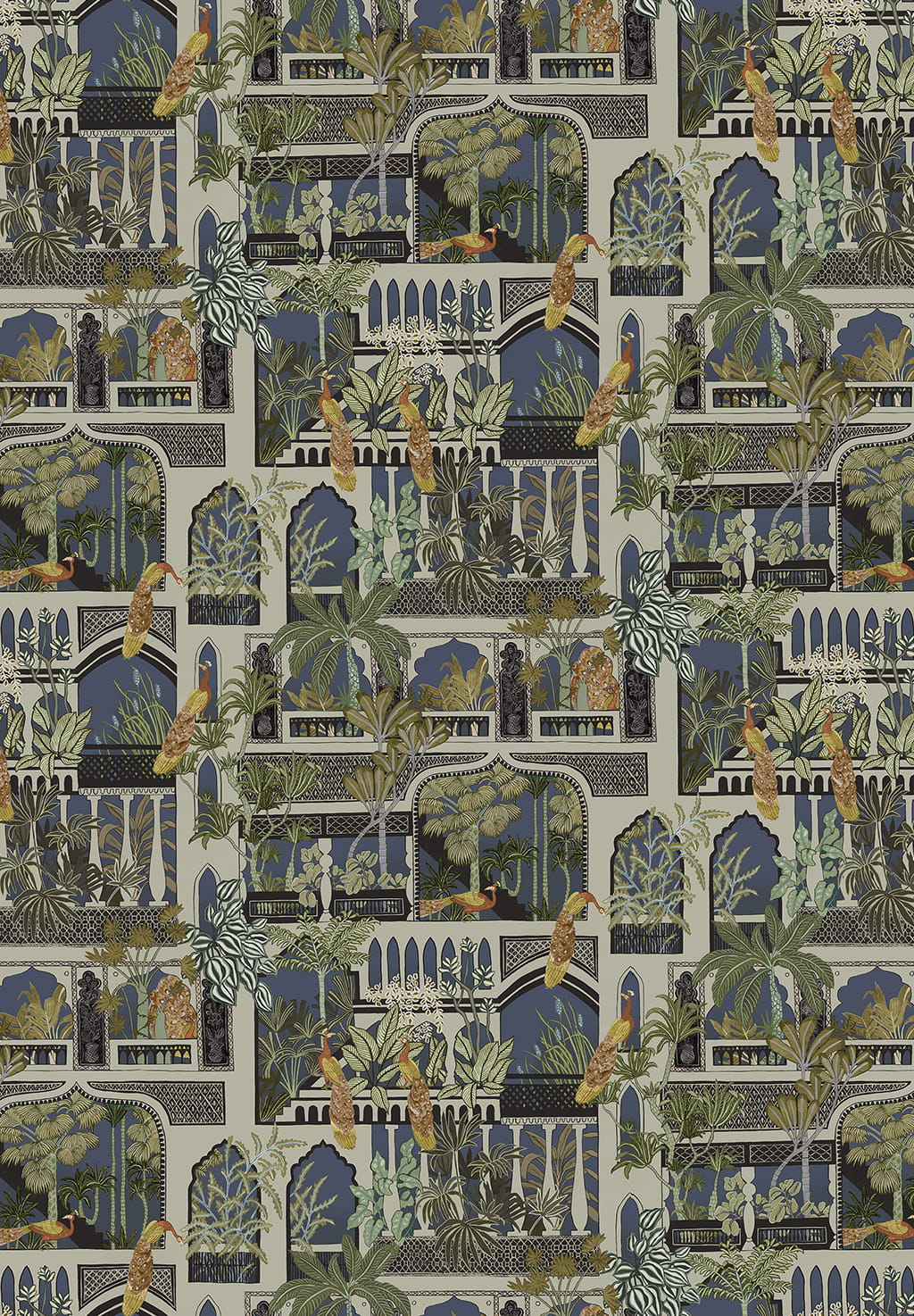 Tapete Peacock Arches - Petrol