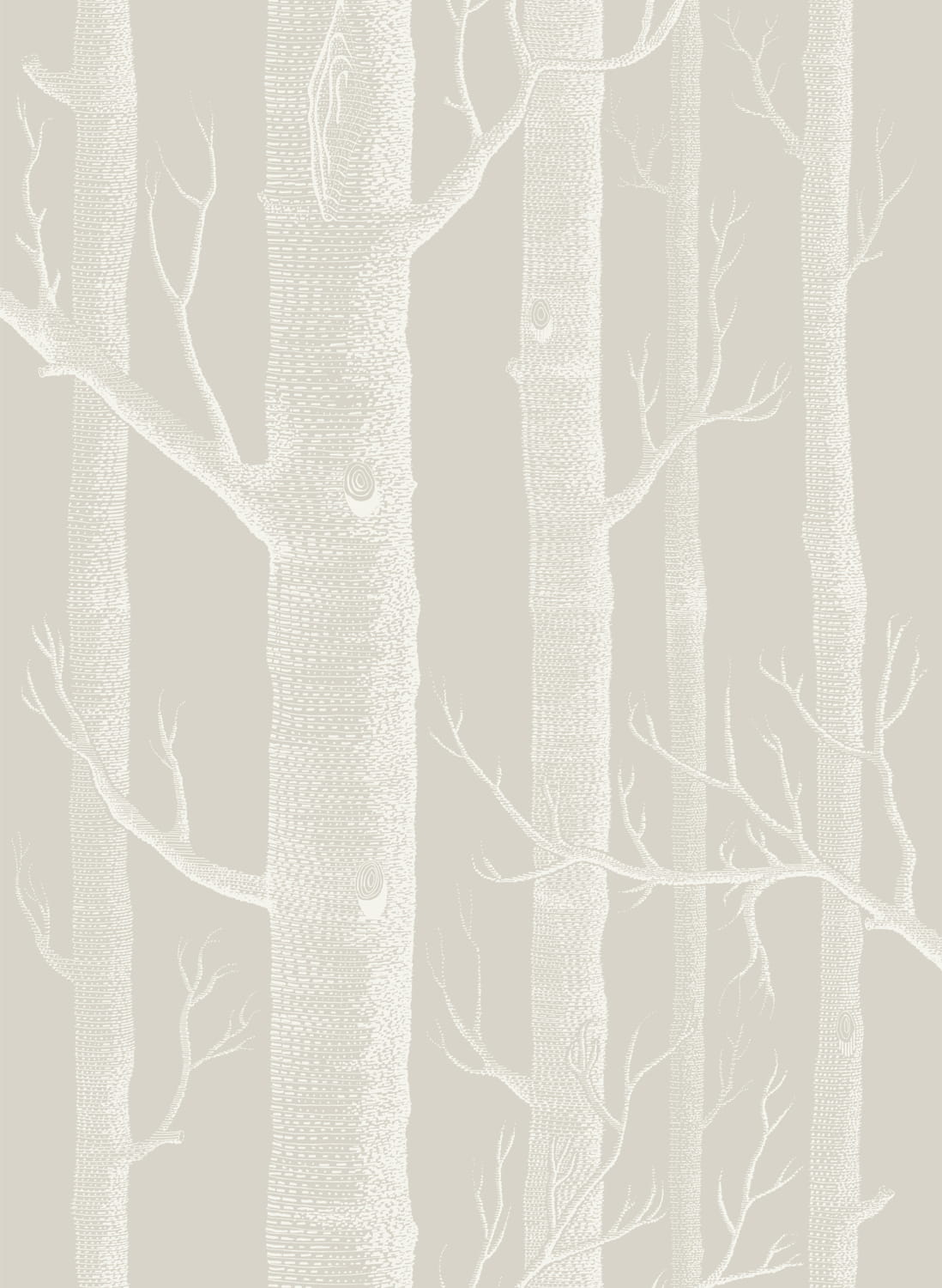 Tapete Woods - Stone & White