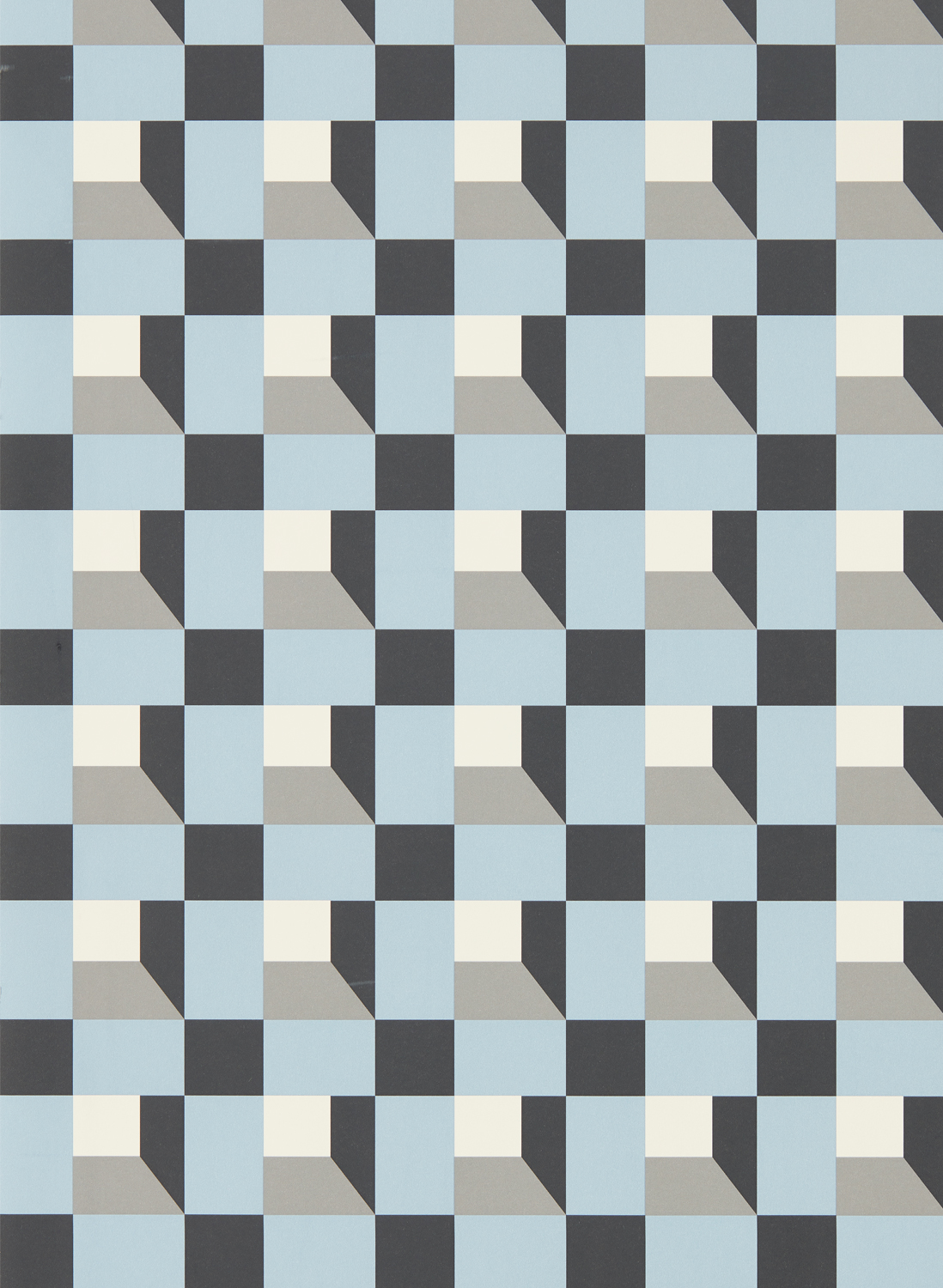 Tapete Blocks - Cornflower/ Black Earth/ Sketched