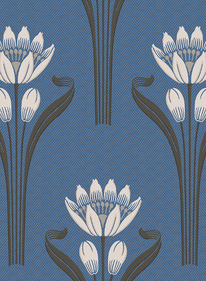 Tapete Tulipes - Bleu