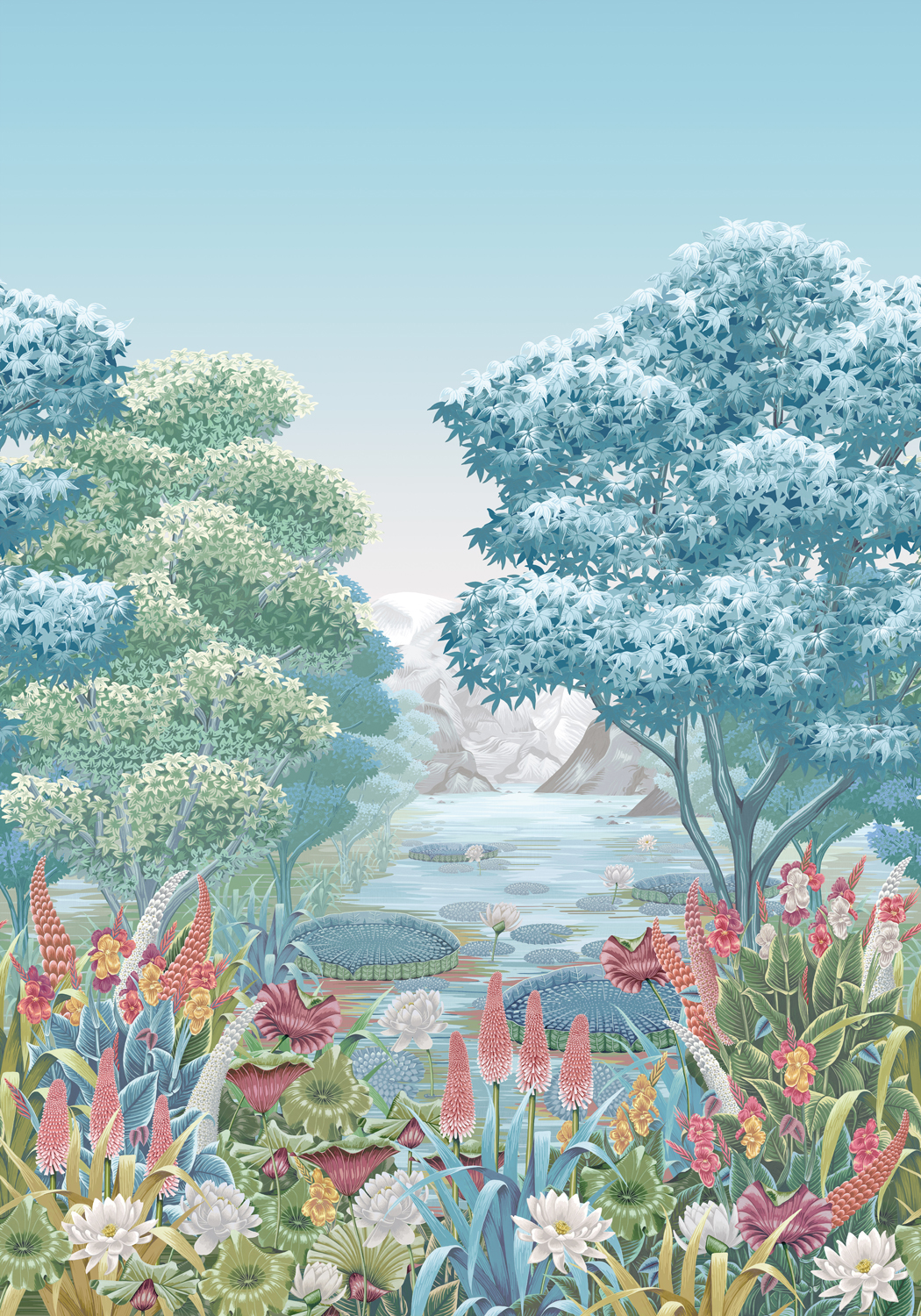 Wandbild Elysium - Aqua