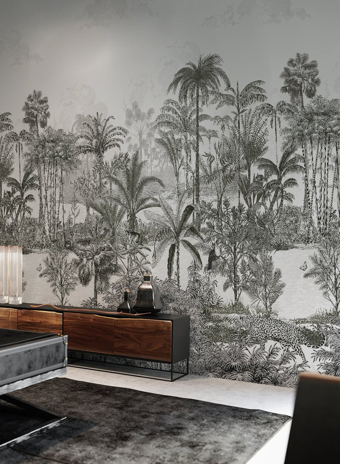 Wandbild Amazon Panthere Gris