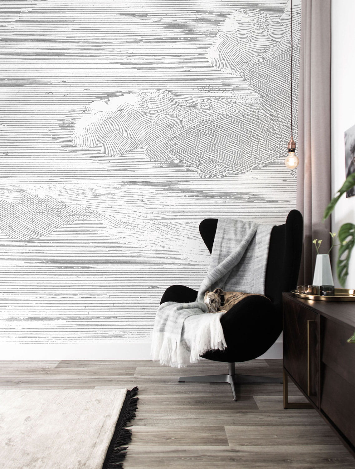 Wandbild Engraved Clouds 1 - M