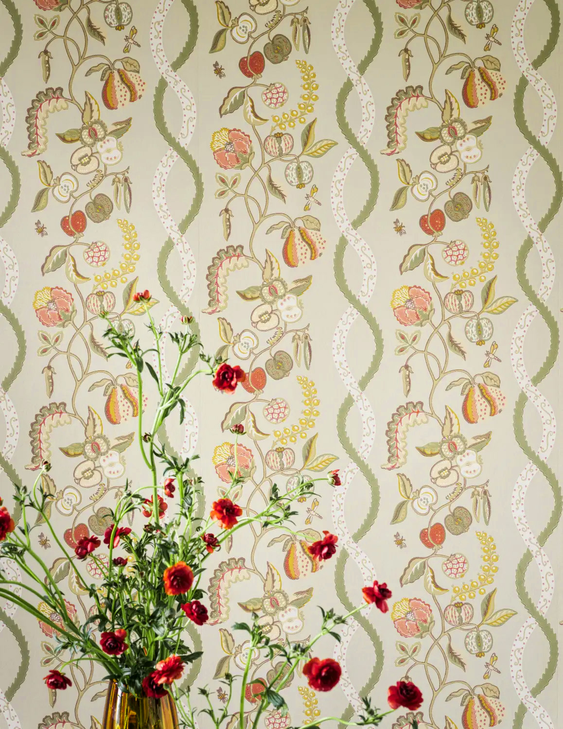 Tapete Kitchen Garden - Olive/ Russet