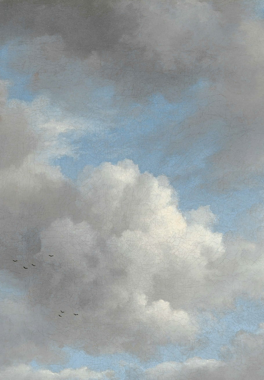 Wandbild Golden Age Clouds 2 - Multicolor - Breite 1.948m