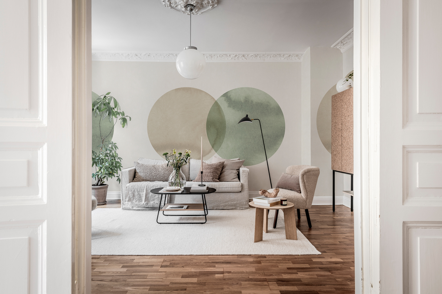 Wandbild Eclipse - Beige Green