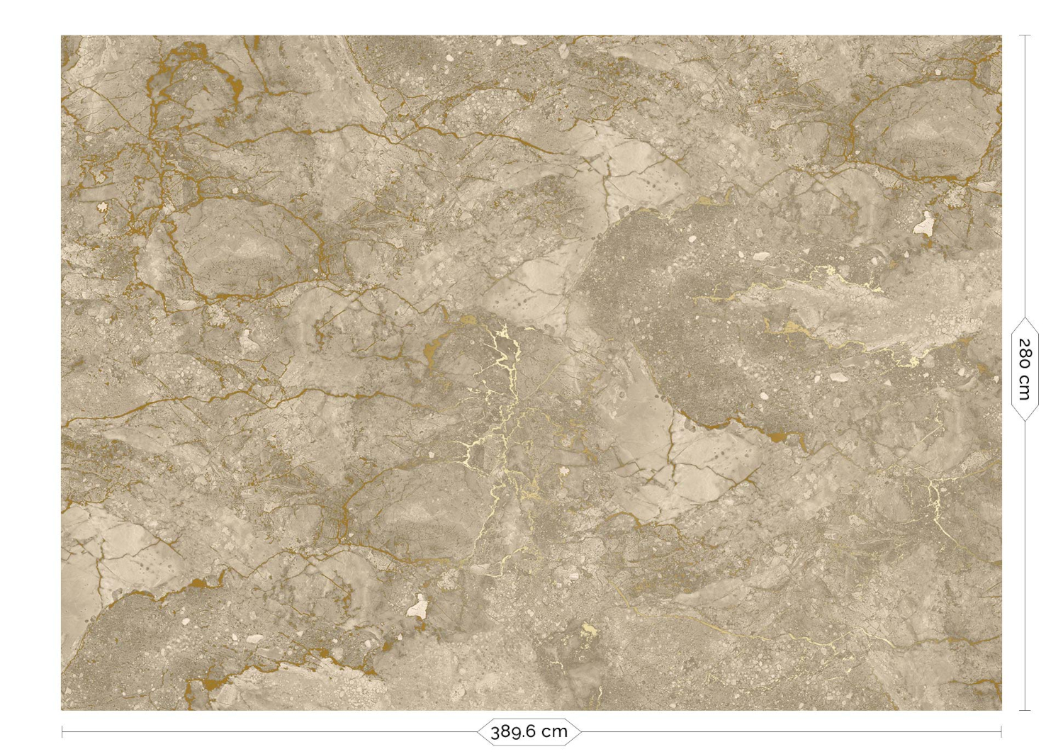 Wandbild Marble Beige Uyterlinde - 390 cm