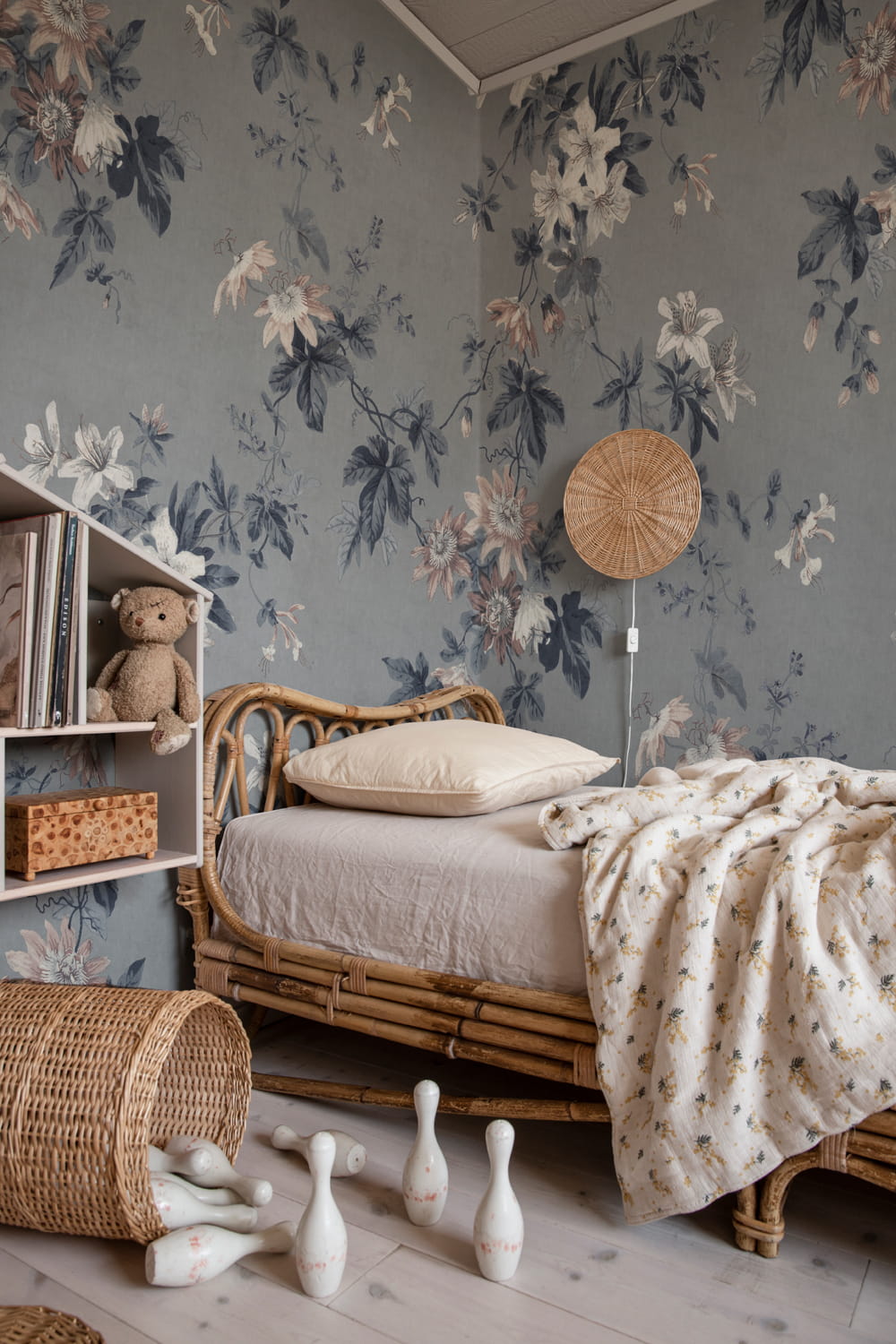 Wandbild Faded Passion - Misty Blue
