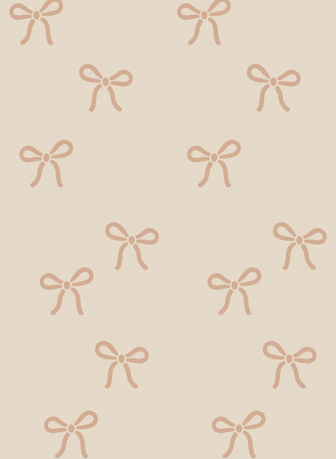 Tapete Bows/ Strikjes - Nude on Cream