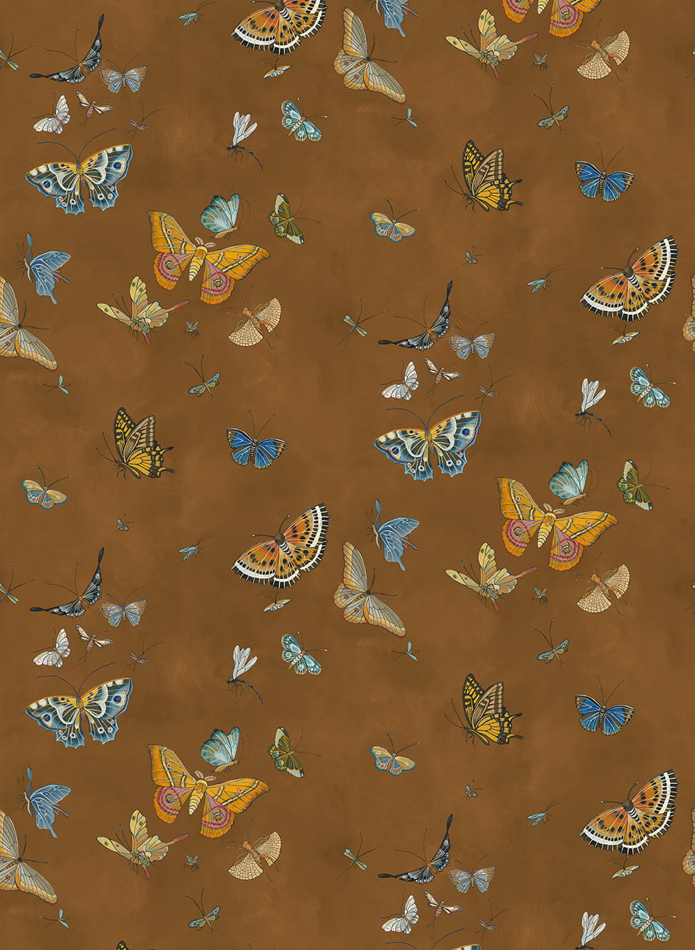 Papier peint Butterflies - Brown
