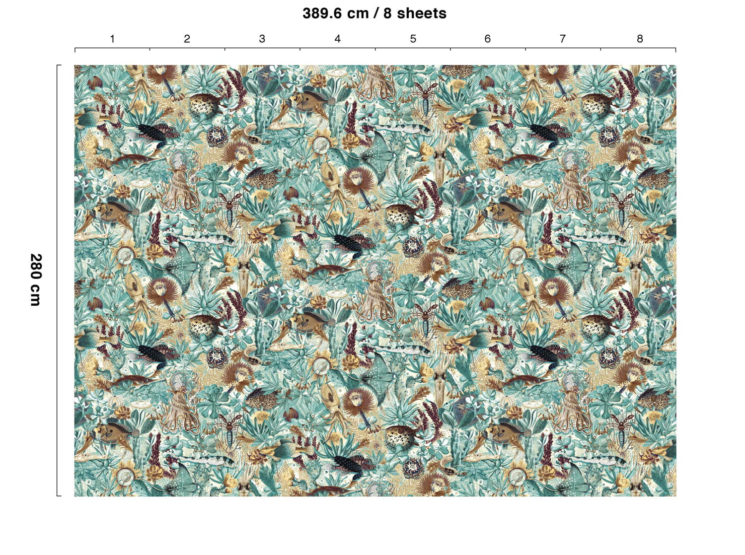 Tapete Underwater Jungle 1 - XL 3.90m