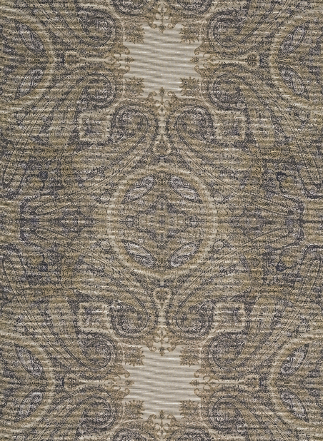 Tapete Elswick Paisley - Blue Umber