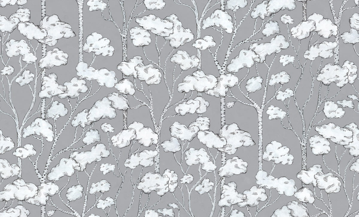 Wandbild Animal Tree - Grey