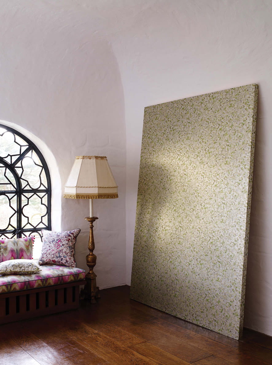 Tapete Ebru - Metallic Silver/ Chartreuse