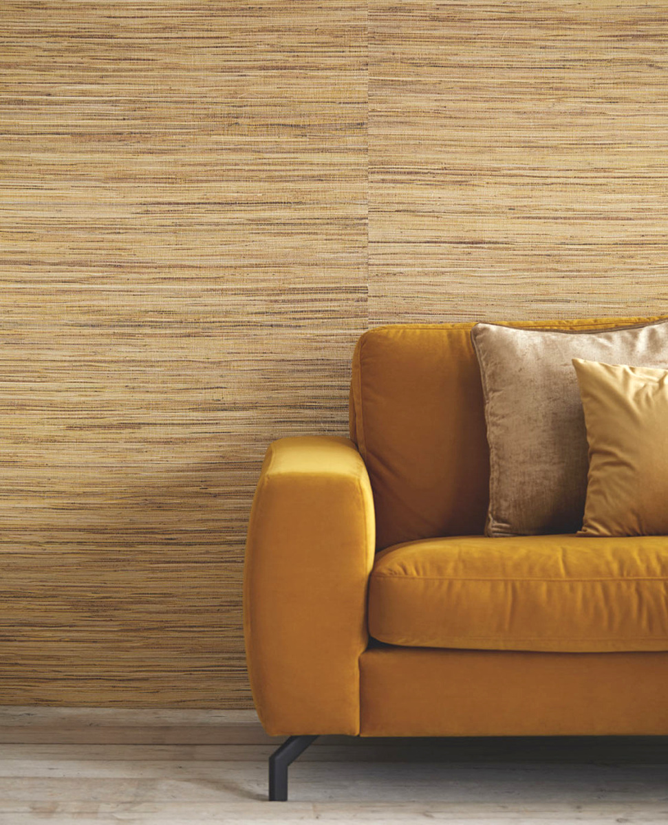 Tapete Natural 13 - Beige/ Schilf/ Gold