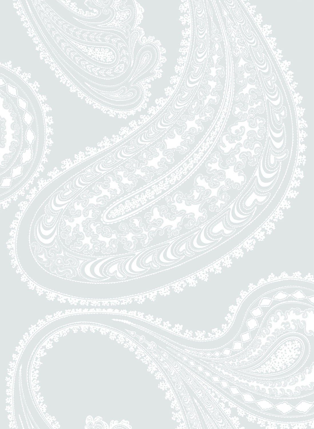 Tapete Rajapur - White on Light Blue