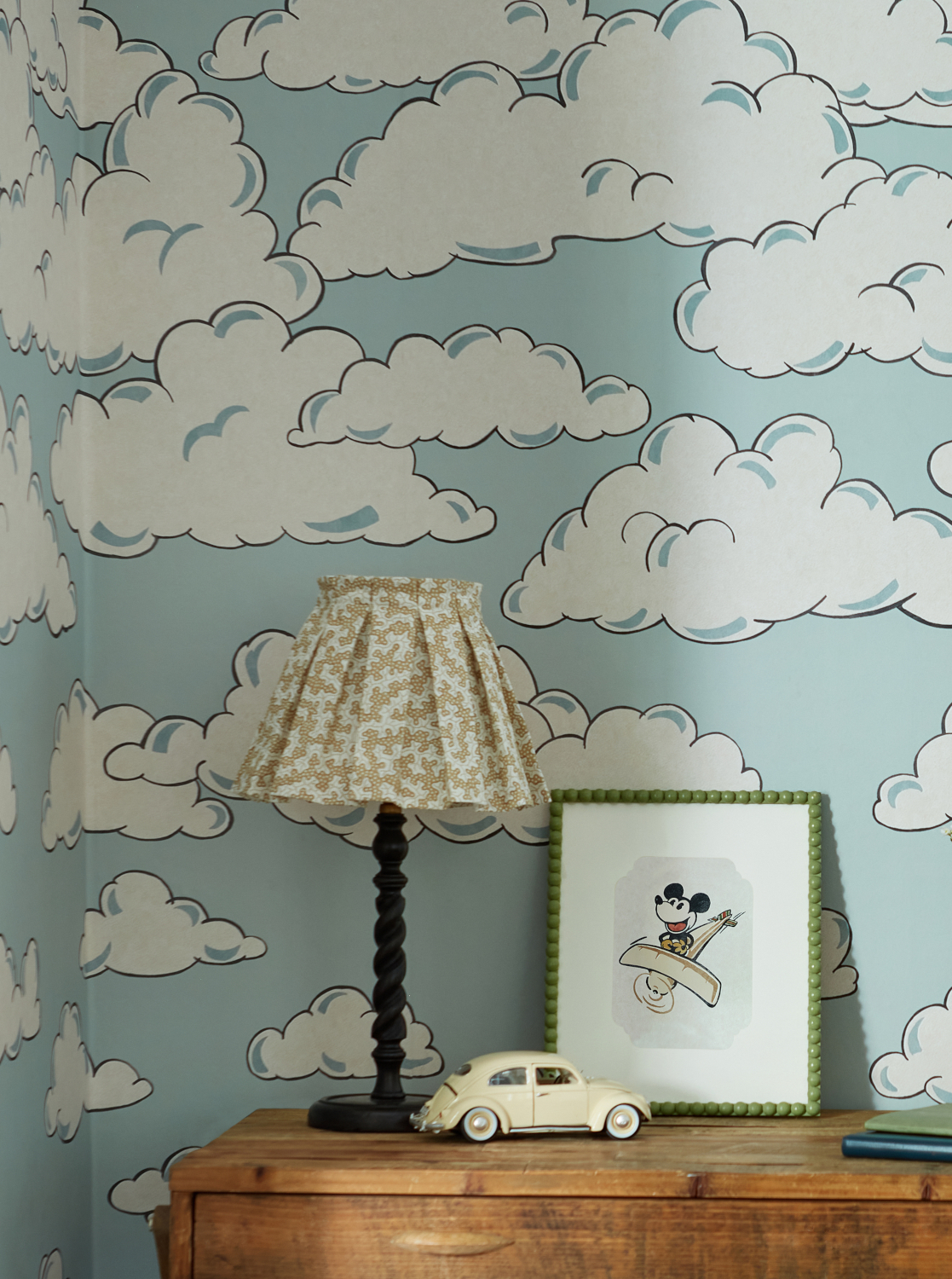 Wandbild Mickey in the Clouds - Sea Salt