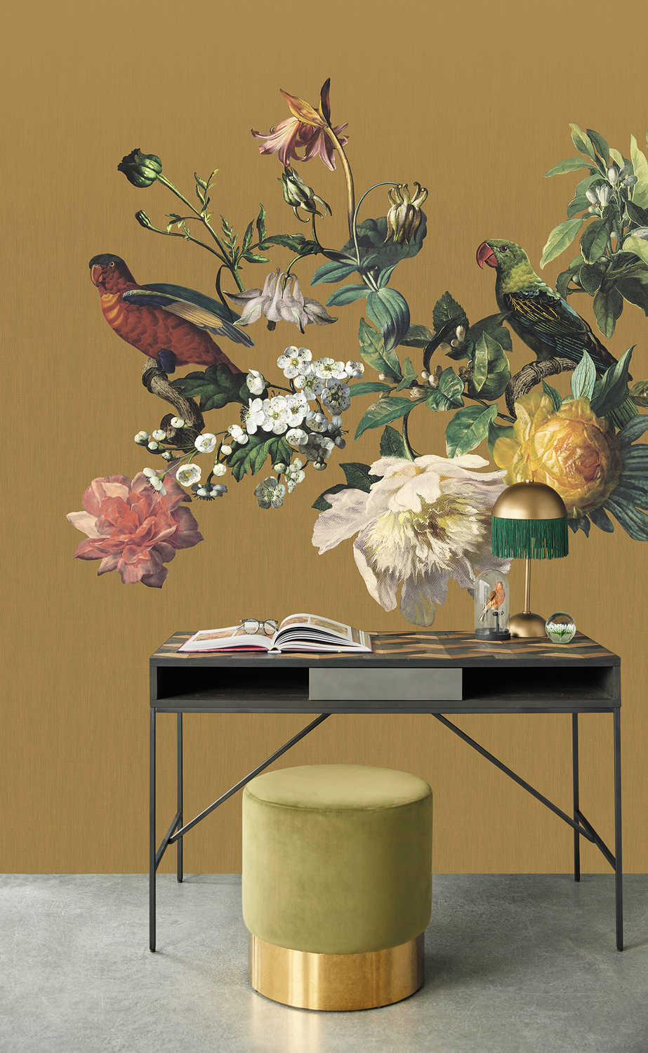 Wandbild Big Birds - Ochre