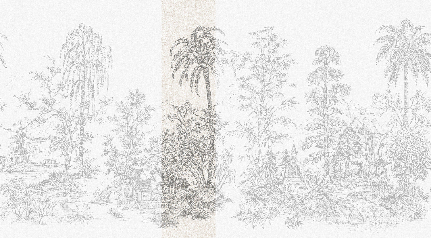 Wandbild Mandalay - White Black Panel 4