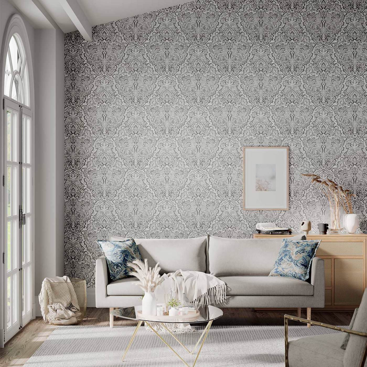 Tapete Aurelia - French Grey/ Silver