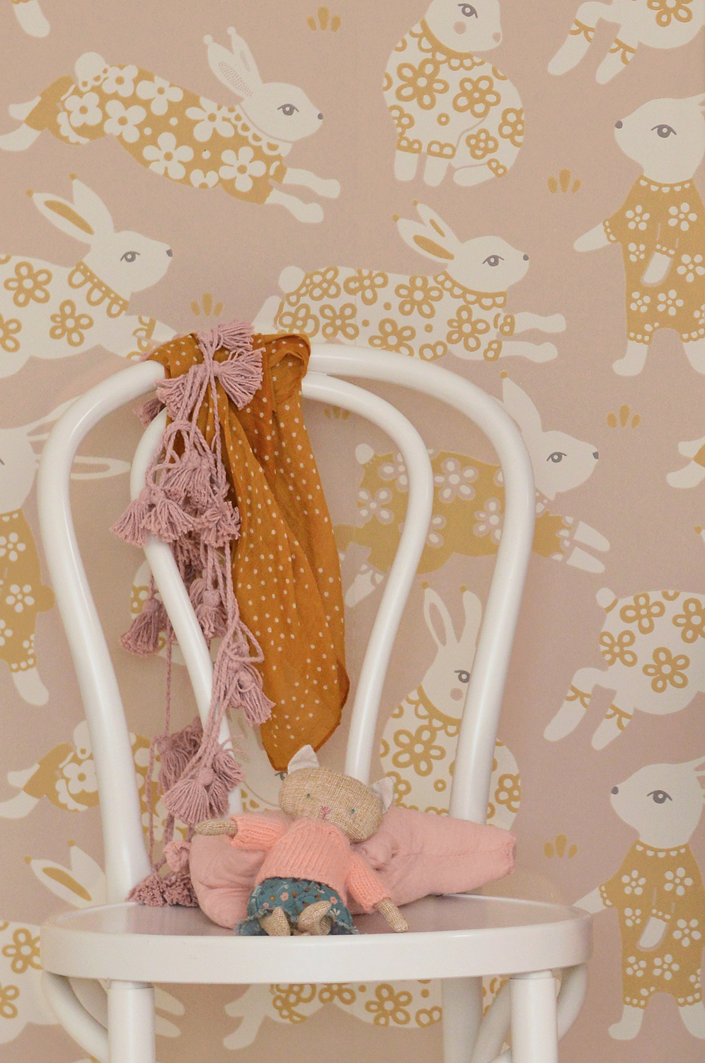 Tapete Garden Party - Dusty Blush Pink