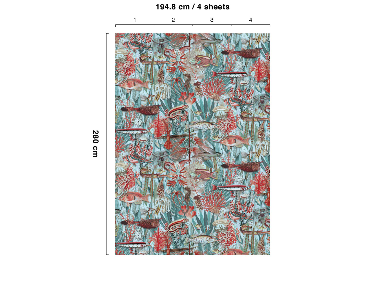 Tapete Underwater Jungle 5 - M 1.95m