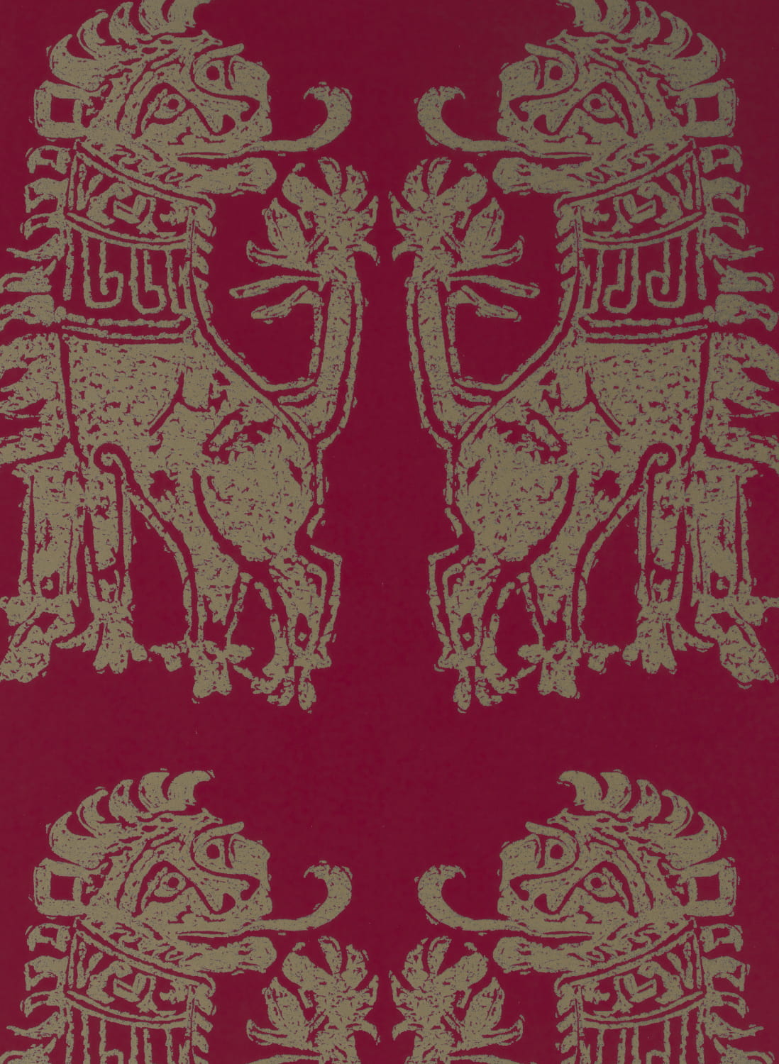 Tapete Sicilian Lion - Cinnabar/ Bronze