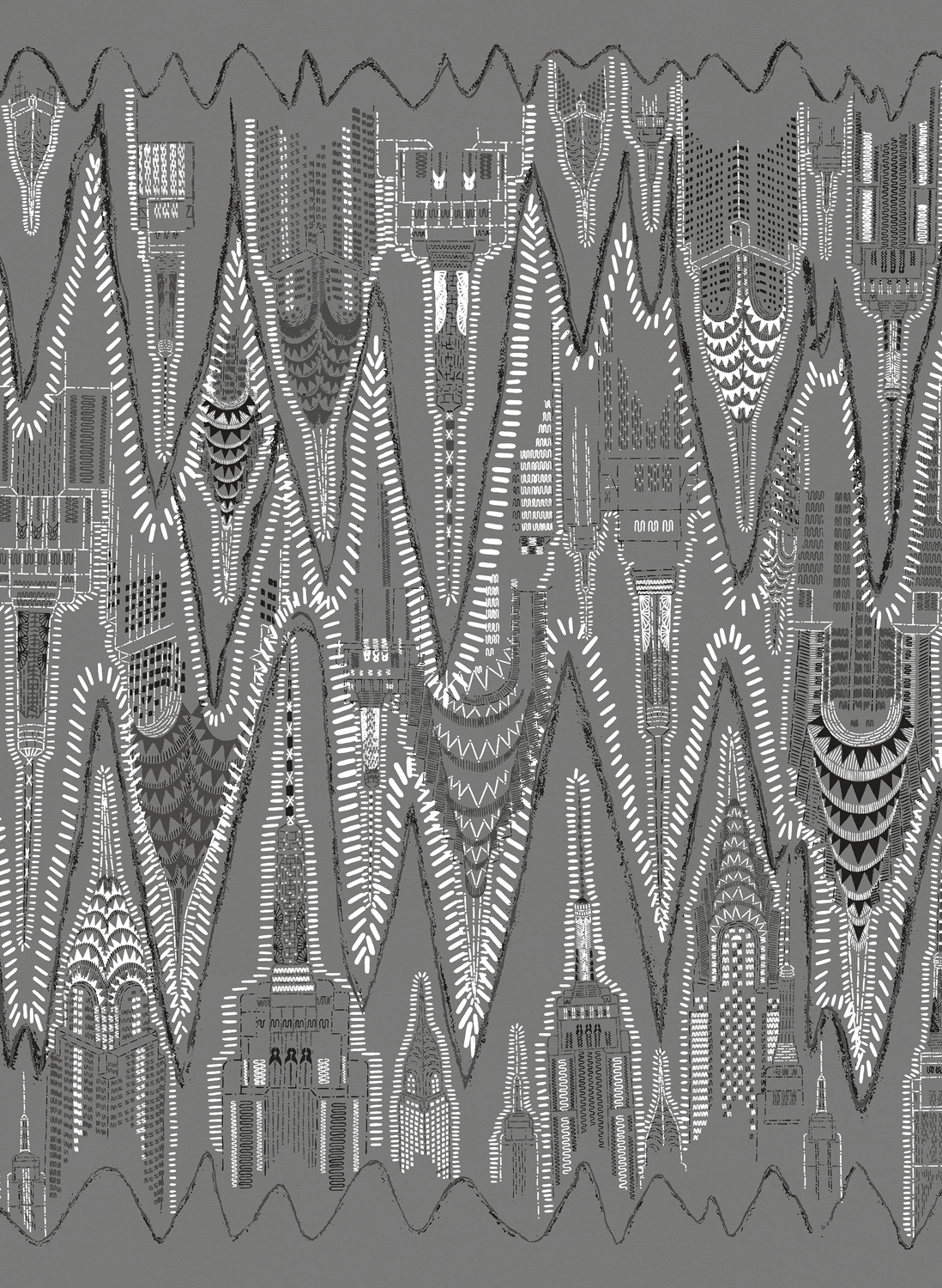 Wandbild Manhattan - Graphite