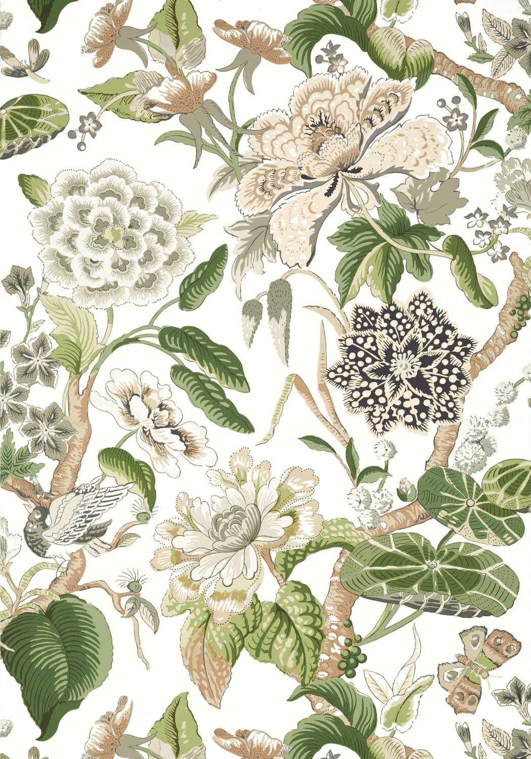 Tapete Hill Garden - White and Green