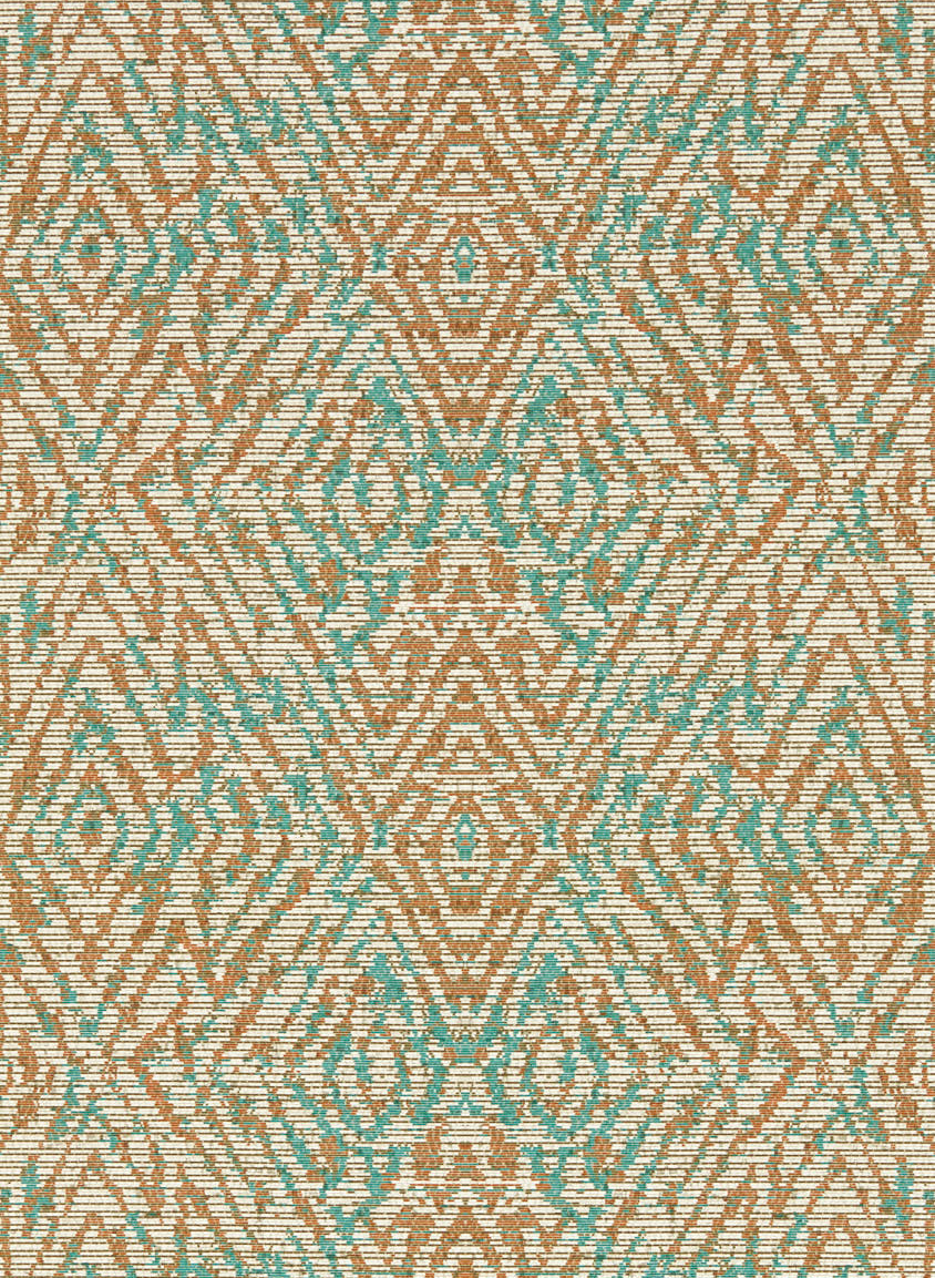 Tapete Hansha - Paprika/ Teal