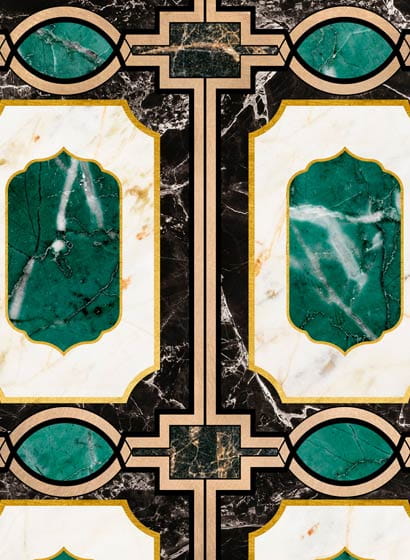 Tapete Waldorf - Emerald