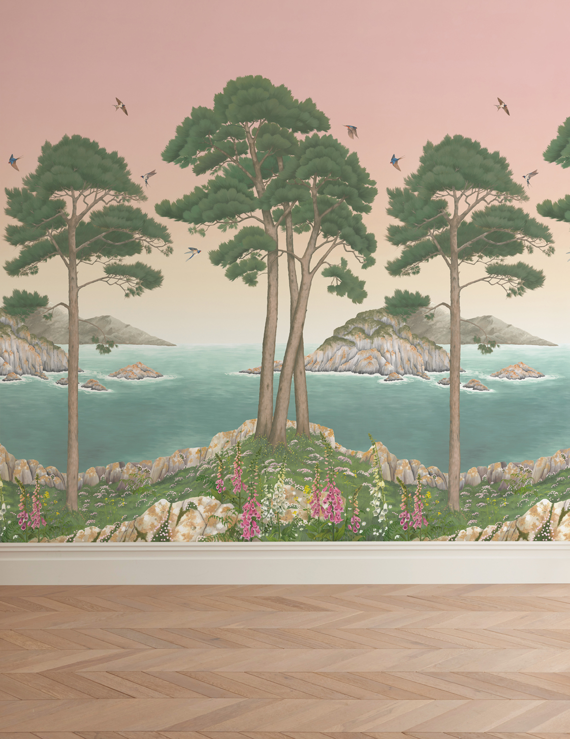 Wandbild Coastline - Blush