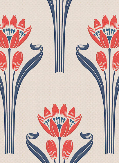 Tapete Tulipes - Blanc rouge
