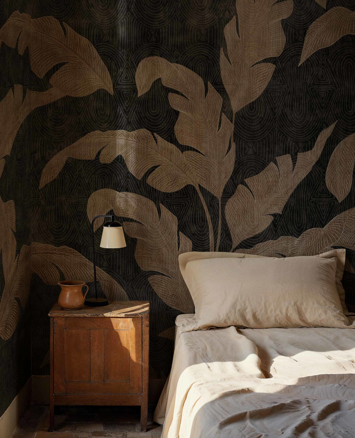 Wandbild Leaves Shadow - Silver