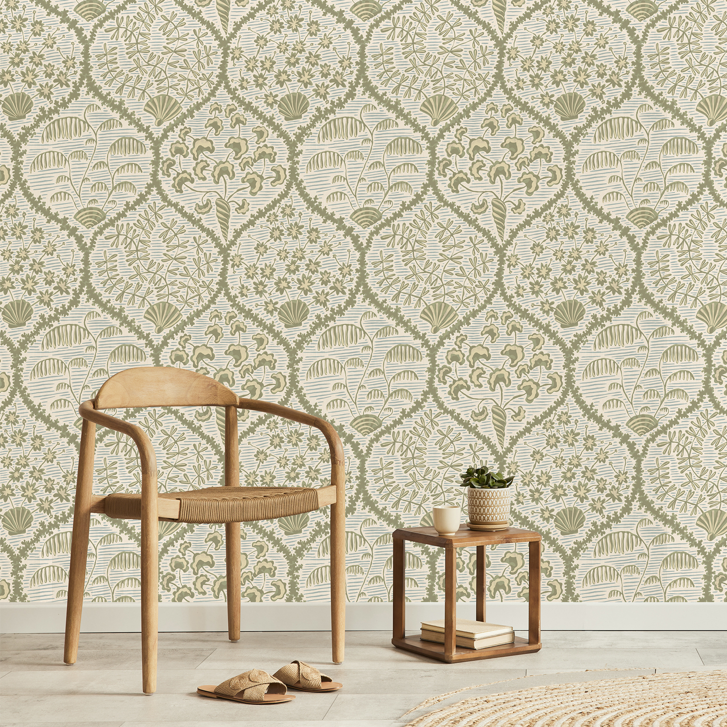 Tapete Sowerby - Soft Olive and Shortwood