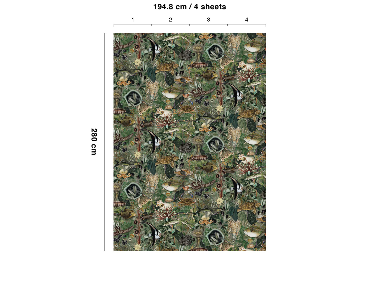 Tapete Underwater Jungle 3 - M 1.95m