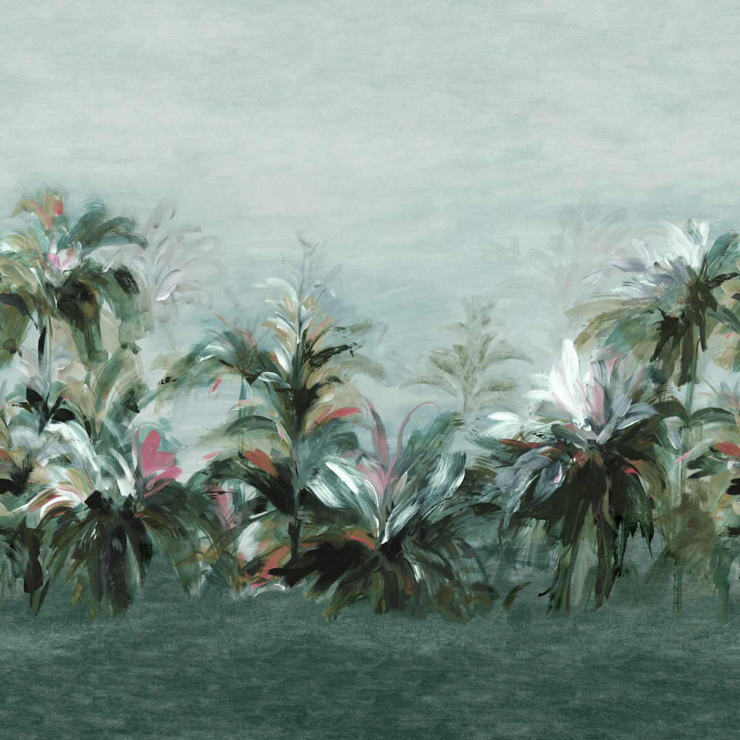 Tapete Alberi - Teal/ Fuchsia Banner