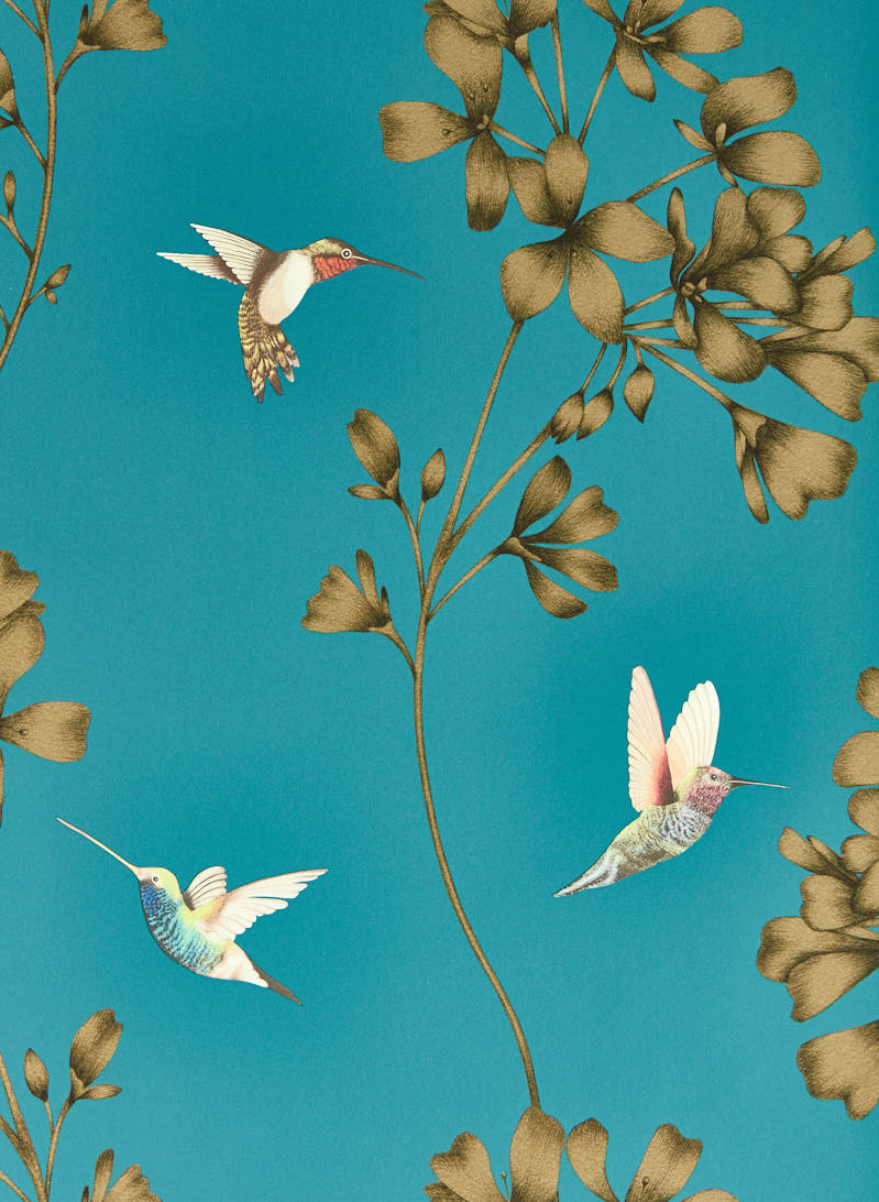 Tapete Amazilia - Teal/ Gold
