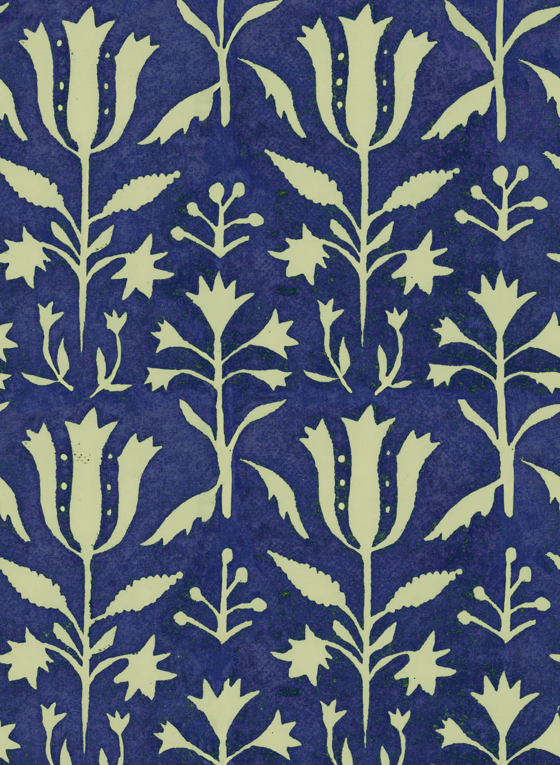 Tapete Tulipan - Indigo/ Beige