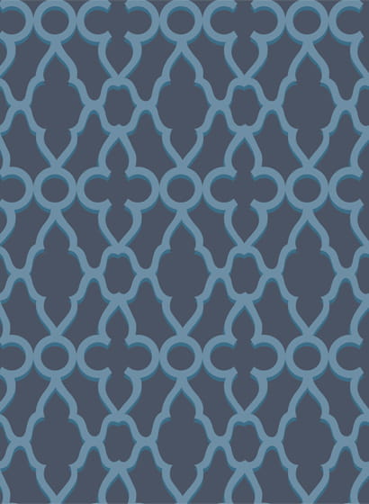 Tapete - Cerulean Blue on Midnight
