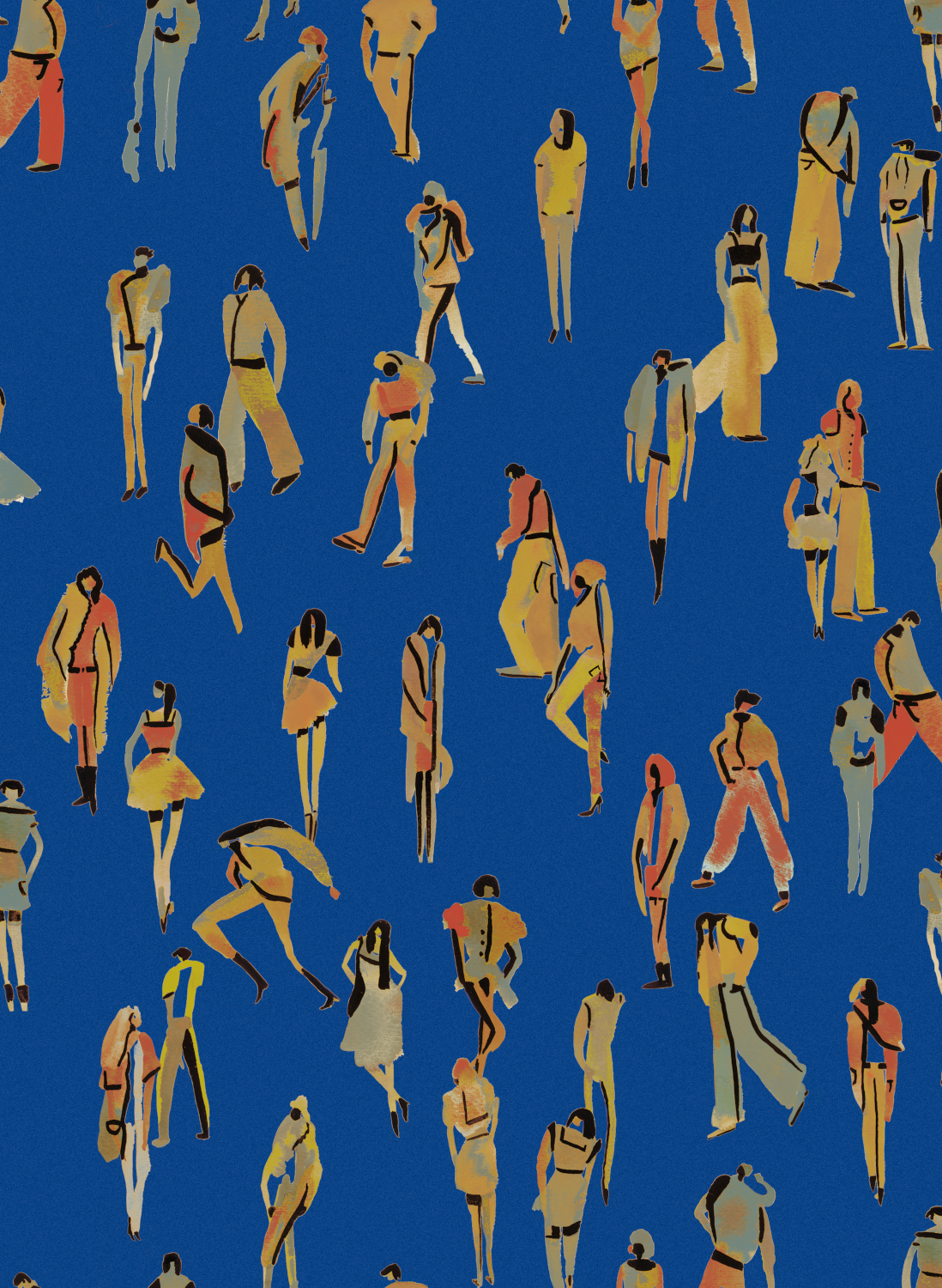 Tapete Unique People - Blue