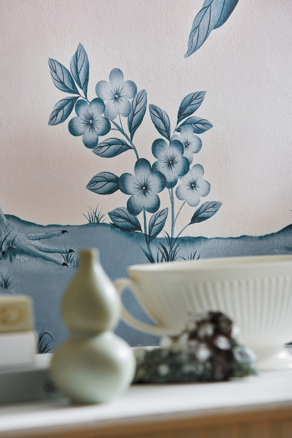 Wandbild Florence - Powder/ China Blue